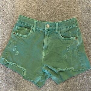 Zara Kids Green Denim Shorts